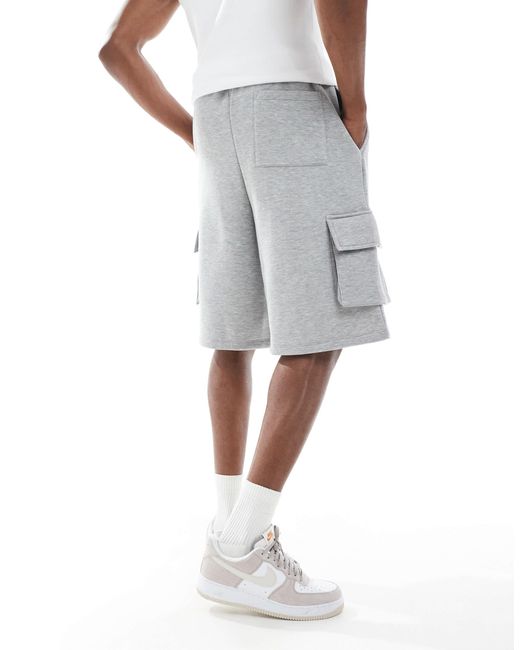 ASOS – länger geschnittene oversize-shorts in Blue für Herren