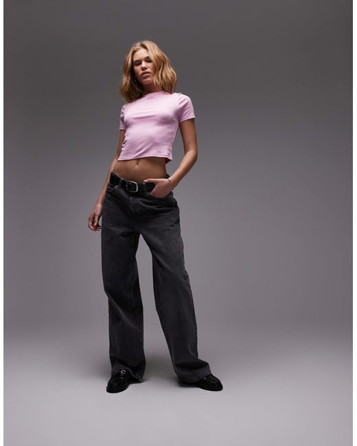 TOPSHOP Pink – knappes alltags-t-shirt