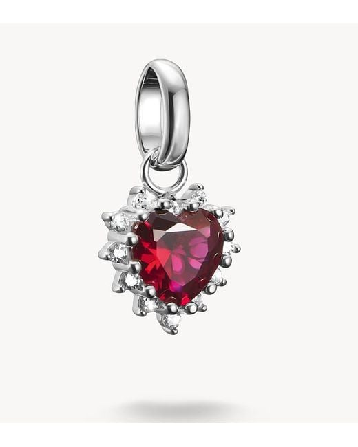 Thomas Sabo White Charm Pendant True Romance Red Heart Connect