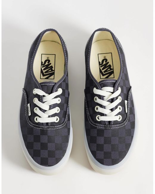 Vans Blue Authentic Stackform Checkerboard Trainers