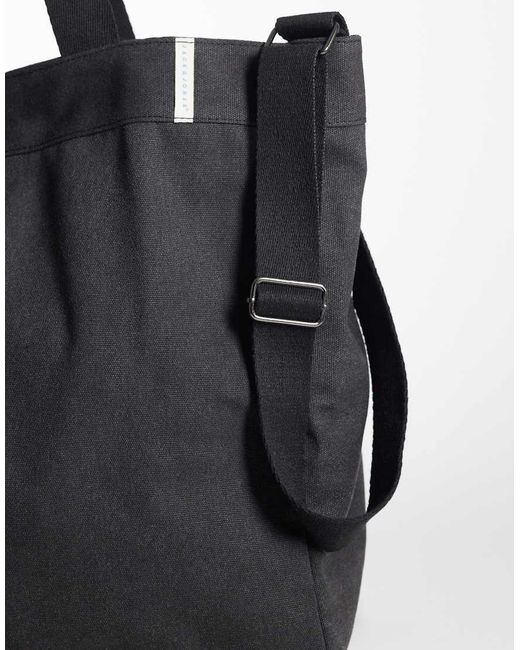 Jack & Jones Black Canvas Tote Bag for men