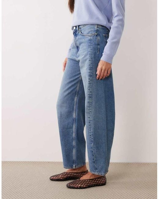 ARKET Blue Bloom Barrel Shaped Jeans