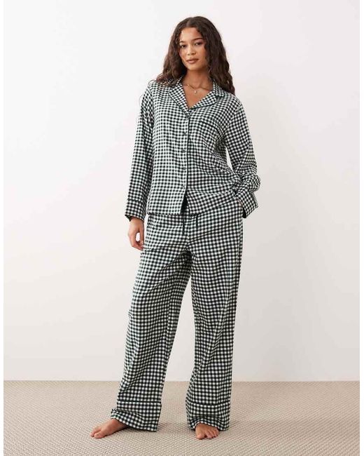 Nobody's Child Blue Soft Flannel Pajama Top