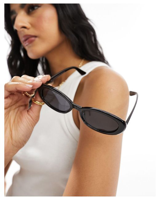 New Look Brown Oval Sunglasses