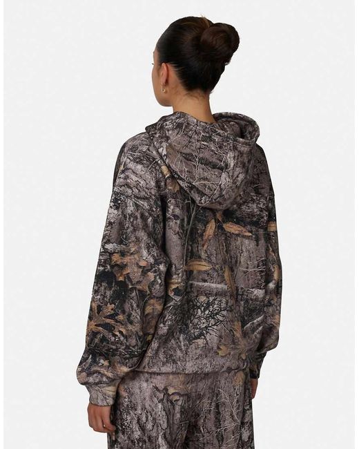 Good For Nothing Brown Oversized Camo Pullover Hoodie