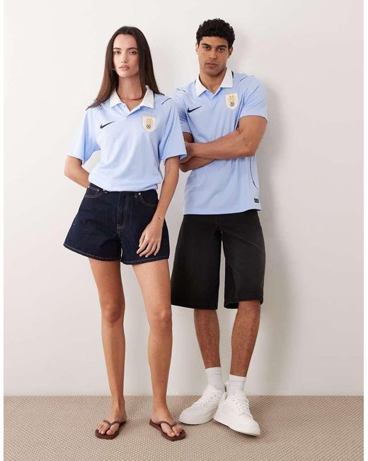 Nike Football Blue Nike Uruguay World Cup 26 Home Jersey for men