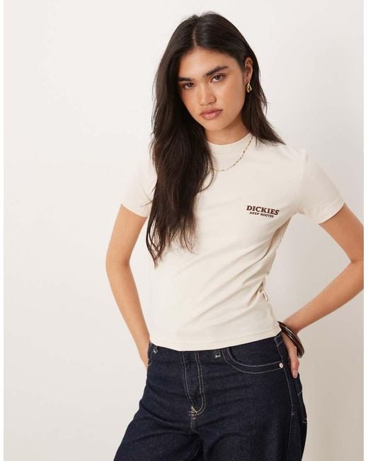 Dickies Blue Sunflower Graphic Back Print Baby Tee