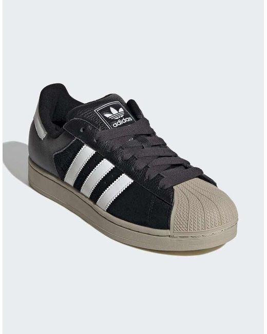 Adidas Originals Black Superstar Ii Trainers