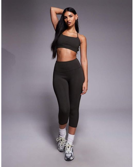 4505 Gray Open Back Light Support Sports Bra With Removable Padding