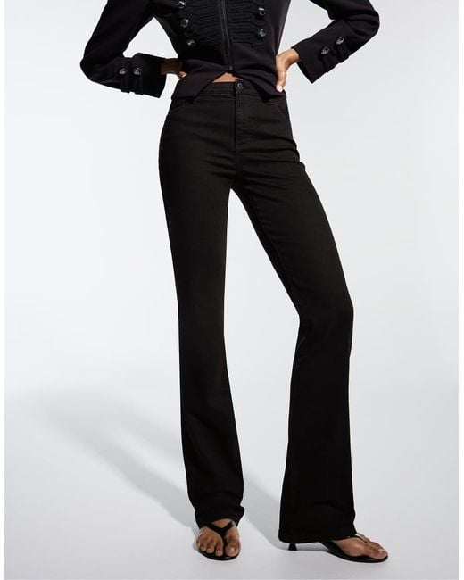 Bershka Black Flared Jeans