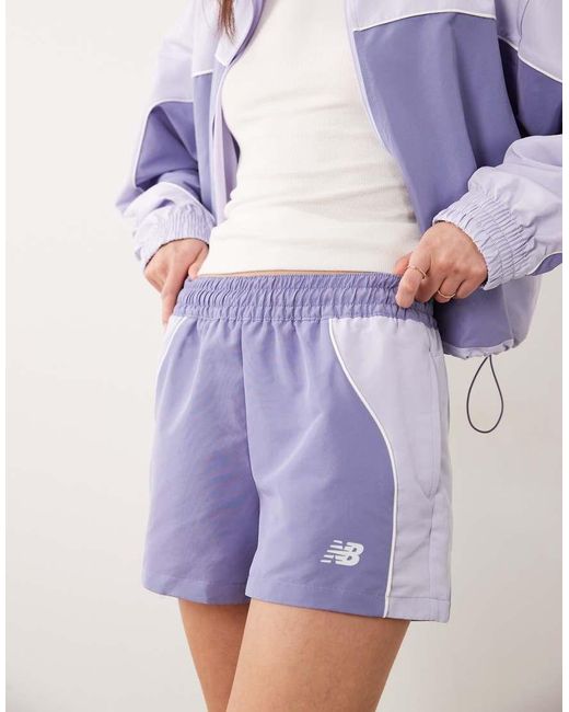 New Balance Purple Trackside Woven Short