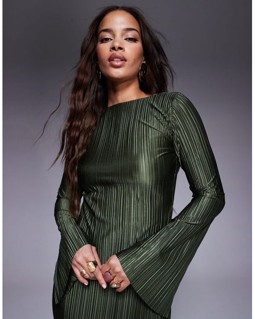 ASOS Gray – plissiertes maxikleid
