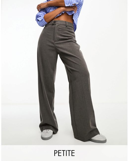 Stradivarius Gray Tailored Straight Trouser