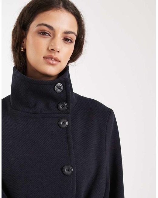 Miss Selfridge Black Formal Funnel Coat