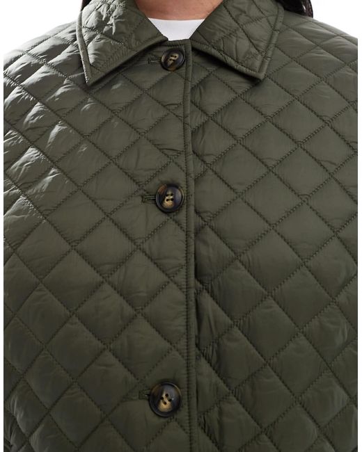 Vero Moda Gray Button Down Quilted Jacket