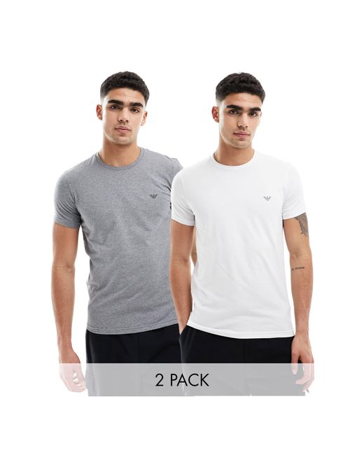 Emporio Armani – bodywear – 2er-pack t-shirts in White für Herren
