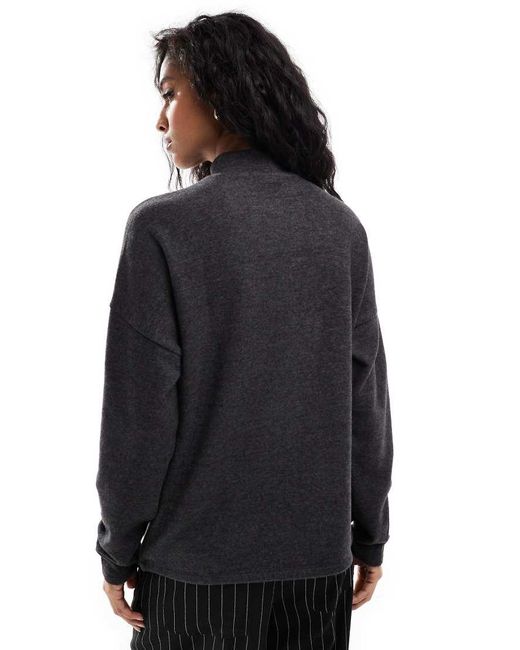 Vero Moda Black High Neck Oversized Jersey Top