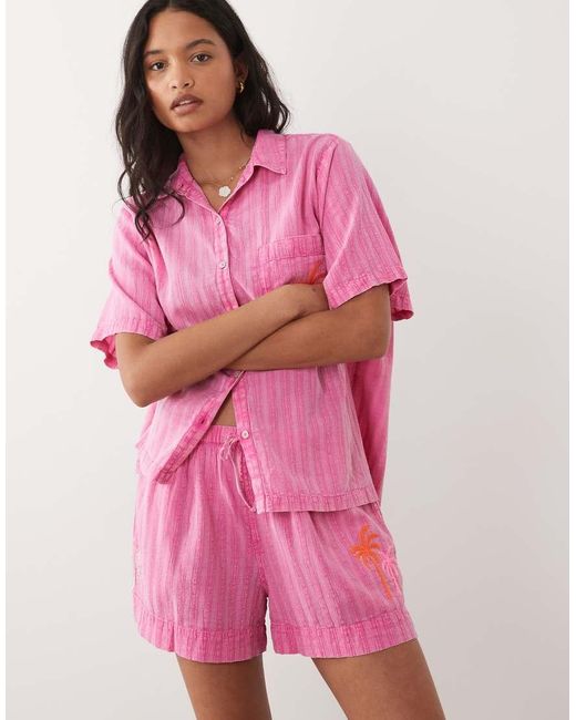 Rip Curl Pink Rip Curl Beach Short Co-Ord