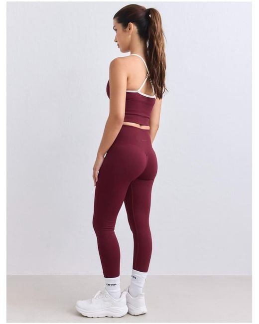 Aim'n Red Merlot Shape Seamless Tall Tights