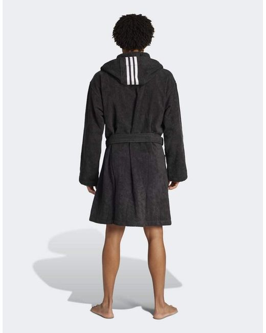 Adidas Originals Black Hooded Bathrobe