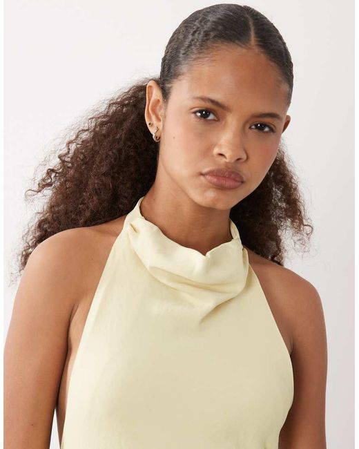 ASOS Natural High Neck Maxi Dress