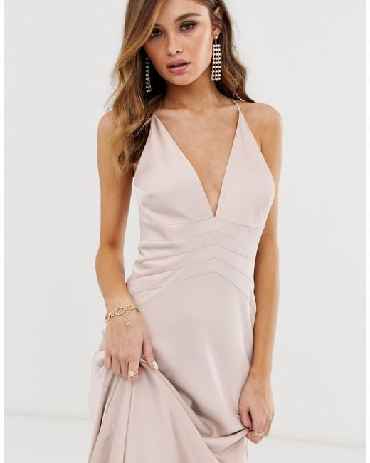 satin cami maxi dress