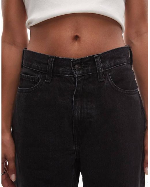 Carhartt Black Noxon High Waisted Straight Leg Jeans