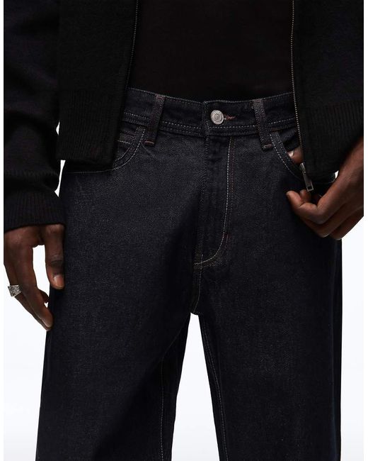 Bershka Black Straight-leg Jeans for men