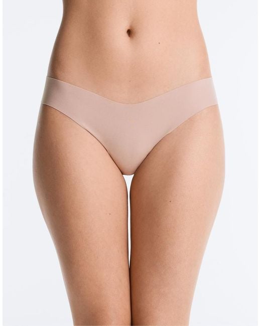 Oysho Pink 5 Invisible Polyamide Blend Thongs