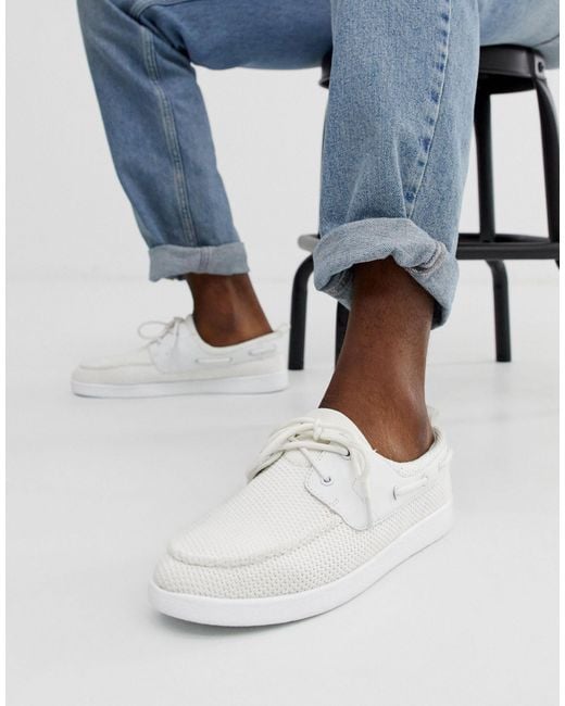 ASOS White Boat Shoes for men