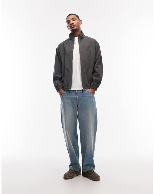 Gramicci Gray Twill Around Harrington Jacket for men