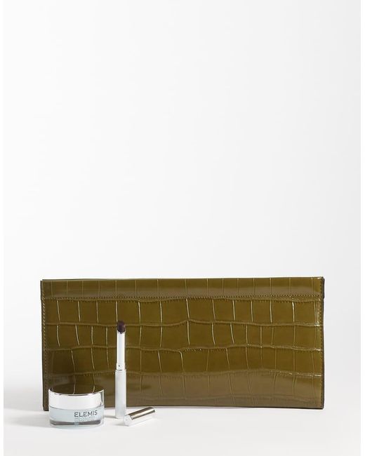 ASOS Green Pancake Clutch Bag