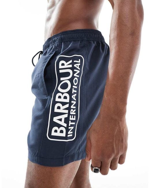 Barbour Blue Logo Swimshorts for men