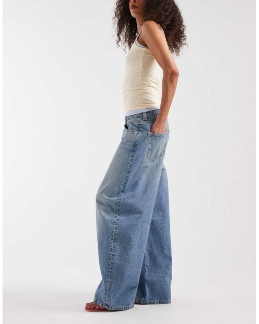 ASOS Blue baggy Horseshoe Jeans