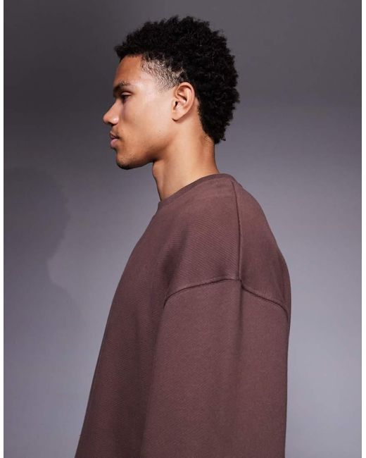4505 Purple Rest Day Heavyweight 420Gsm Cotton Oversized Boxy Sweatshirt for men