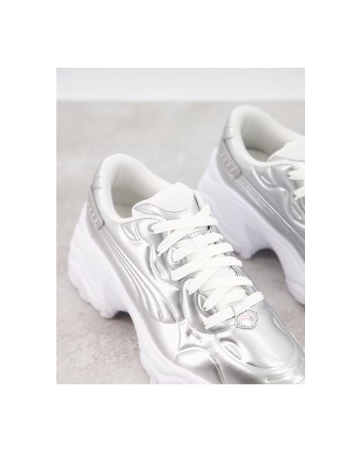 PUMA Pulsar Wedge Trainers in Silver (Metallic) | Lyst UK