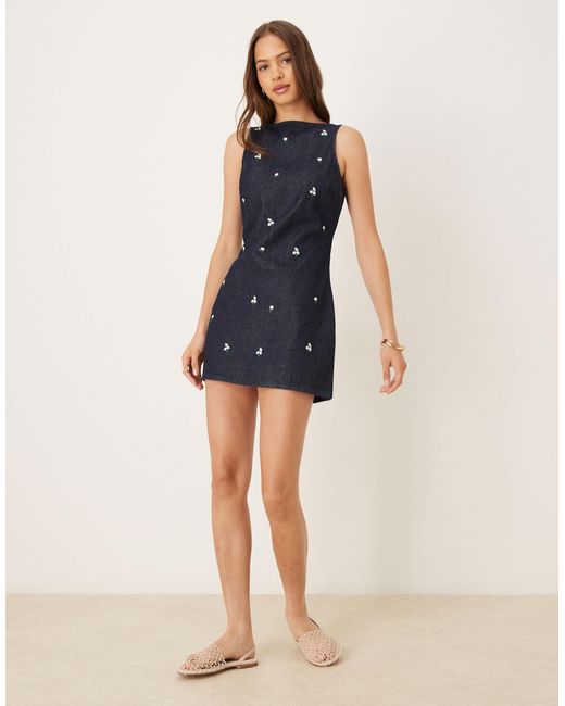 ASOS Blue – mini-etuikleid aus denim