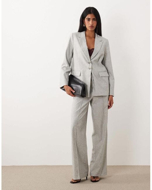 Y.A.S Natural Oversized Tortoise Button Tailored Blazer Co-ord