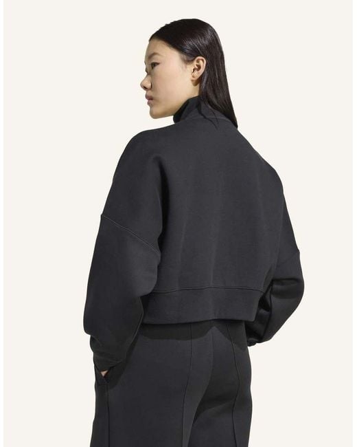 Chaqueta De Chándal Negra Con Cremallera Y Detalle De 3 Rayas Off Placed De Adidas Originals de color Blue