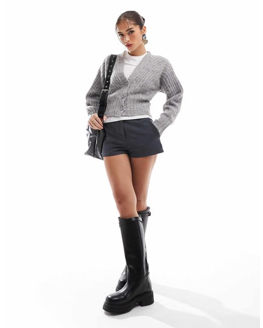 ASOS Black – ciao – hochwertige, kniehohe reiterstiefel aus leder