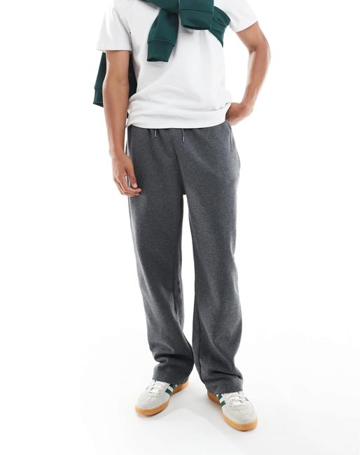 Brave Soul Gray Wide Leg Joggers With Drawcord Waist for men