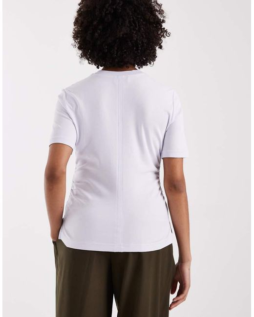 Calvin Klein White Calvin Klein Logo T-shirt With Cinched Waist