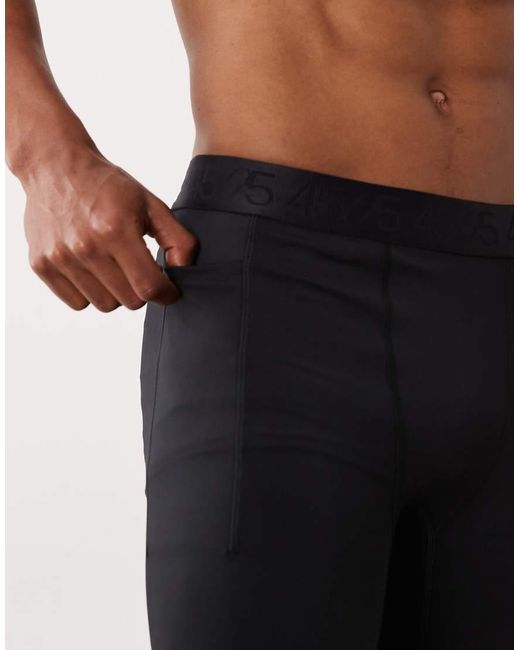 4505 Blue Lightweight Active Quick Dry Base Layer 7" Half Tight for men