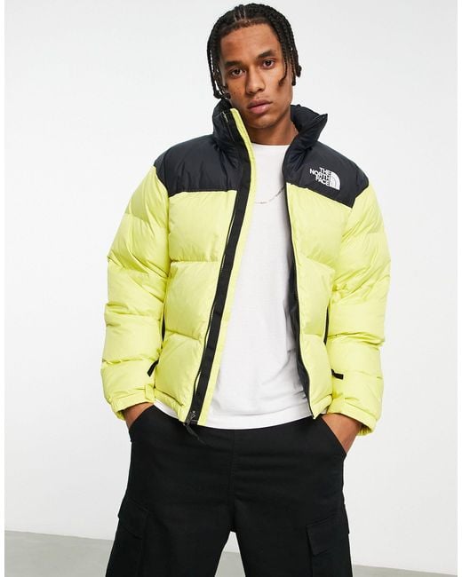 The North Face 1996 Retro Nuptse Down Puffer Jacket in Yellow for Men ...