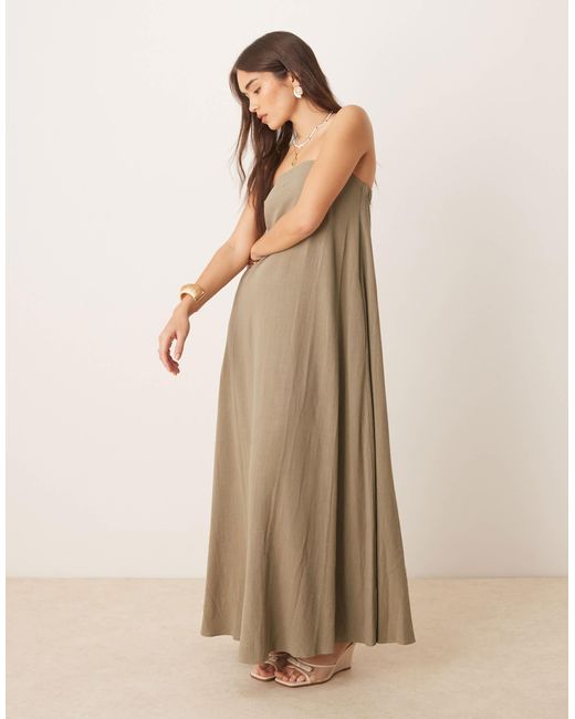 ASOS Womens Natural Linen Look Bandeau Maxi Dress | elephantcross.org Fashion Store ASOS Womens Natural Linen Look Bandeau Maxi Dress | elephantcross.org Fashion Store