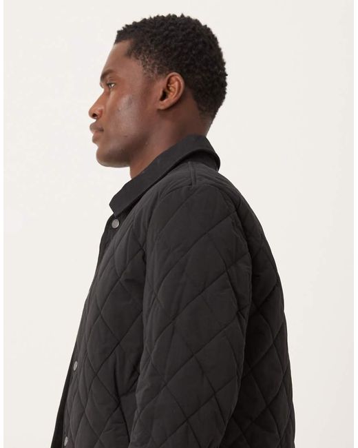 Mango Blue Quilted Jacket for men