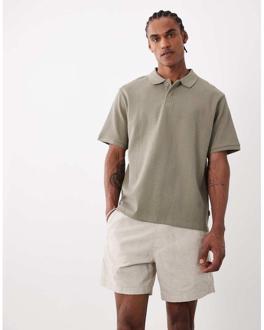 Hollister Natural Cotton Linen Blend Pull On Shorts for men