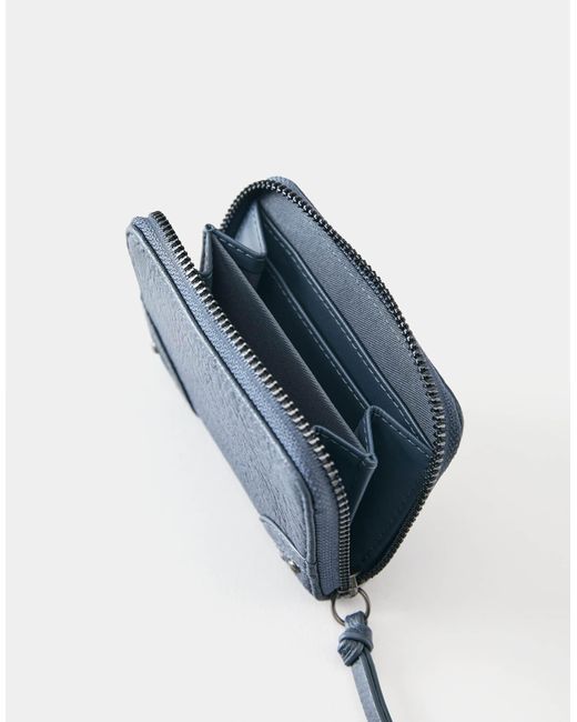 Pull&Bear Blue Geldbörse mit nieten