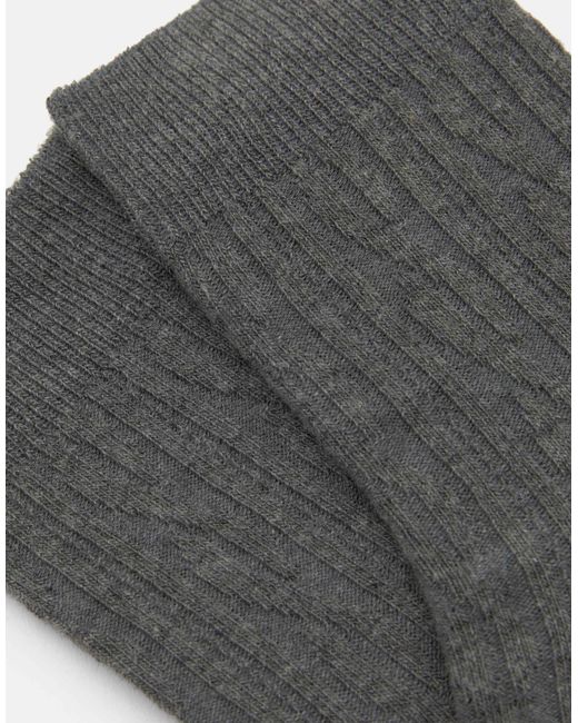 Chaussettes en coton Pull&Bear en coloris Gray