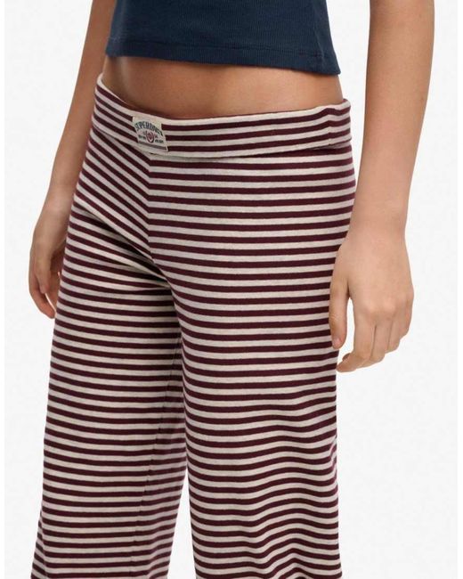 Superdry Blue Athletic Essentials Stripe Jersey Trousers